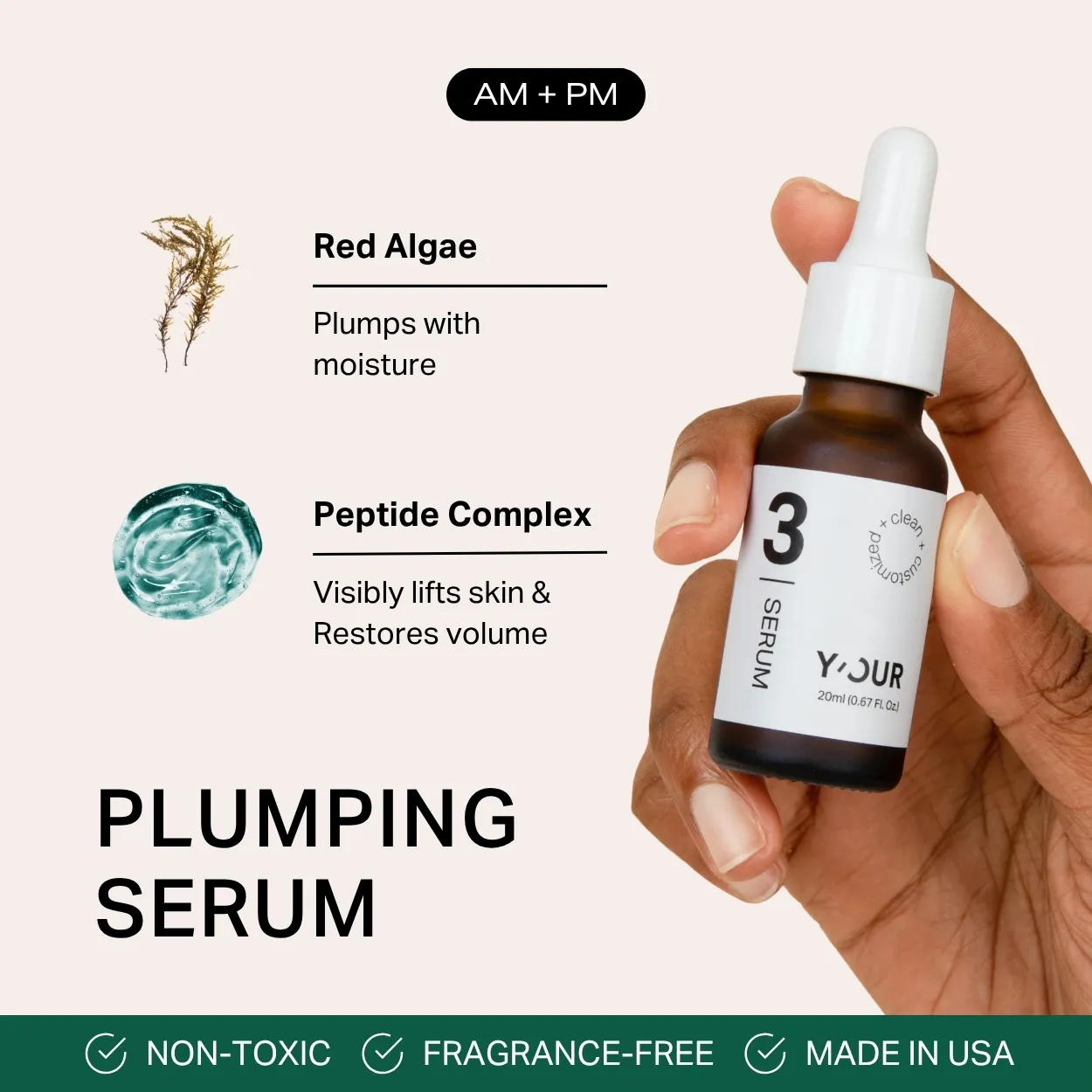 Y'OUR 4-step personalized skincare curated to your unique skin's needs