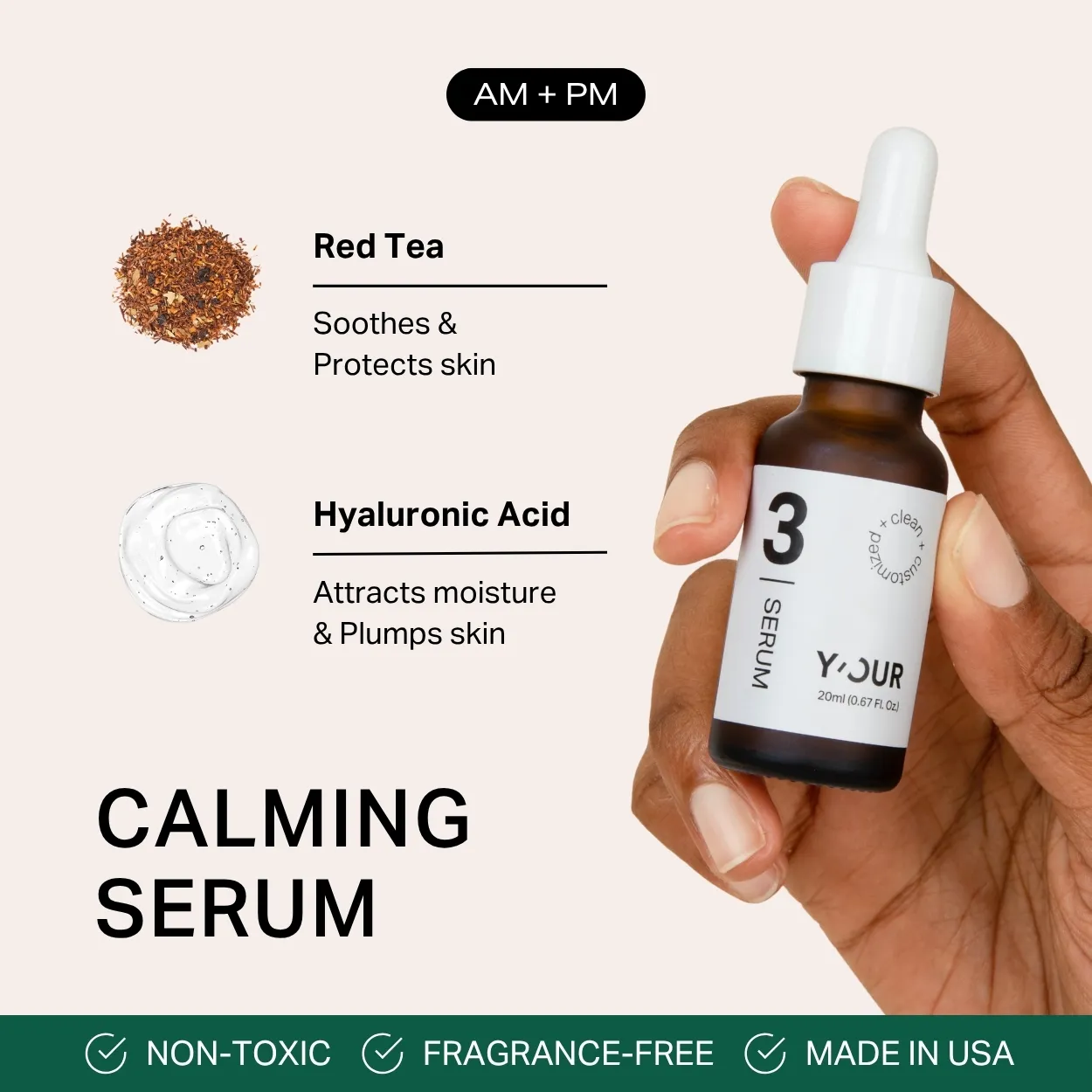 Y'OUR 4-step personalized skincare curated to your unique skin's needs