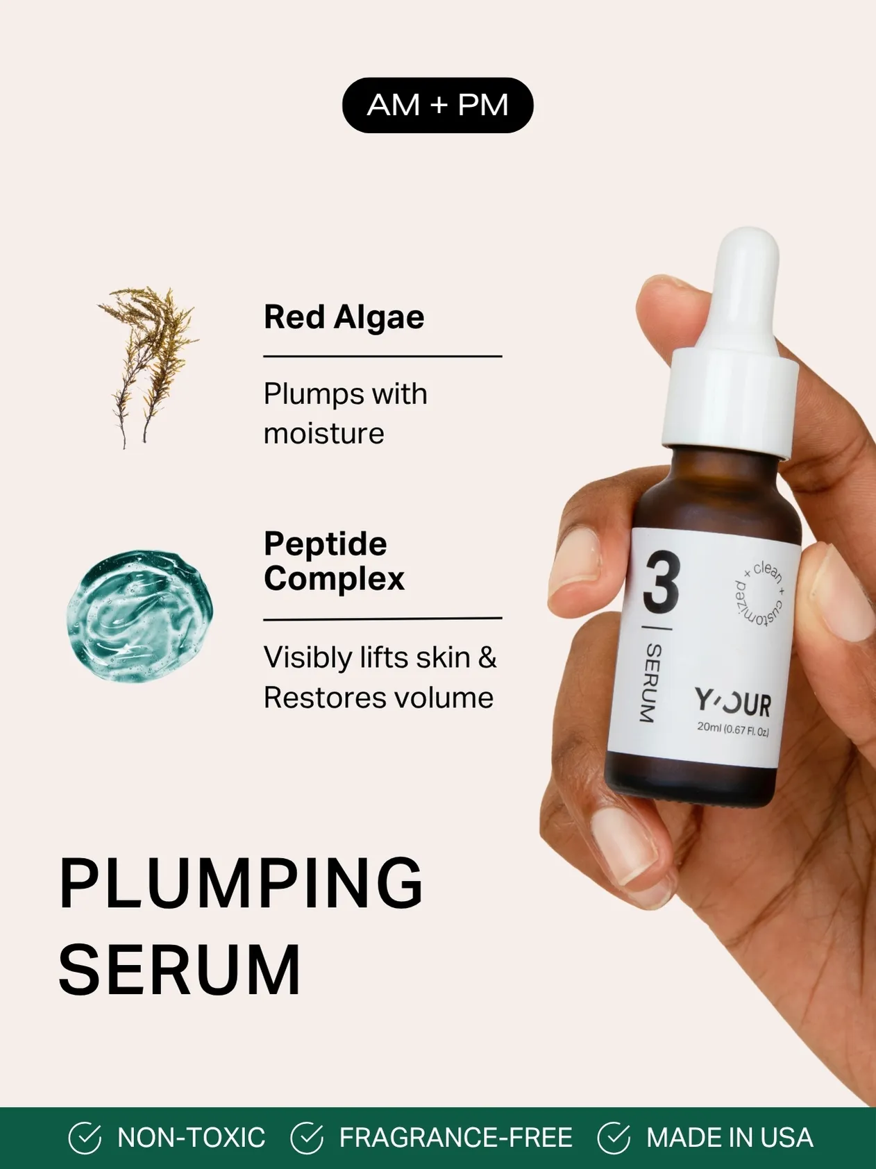 Y'OUR 4-step personalized skincare curated to your unique skin's needs