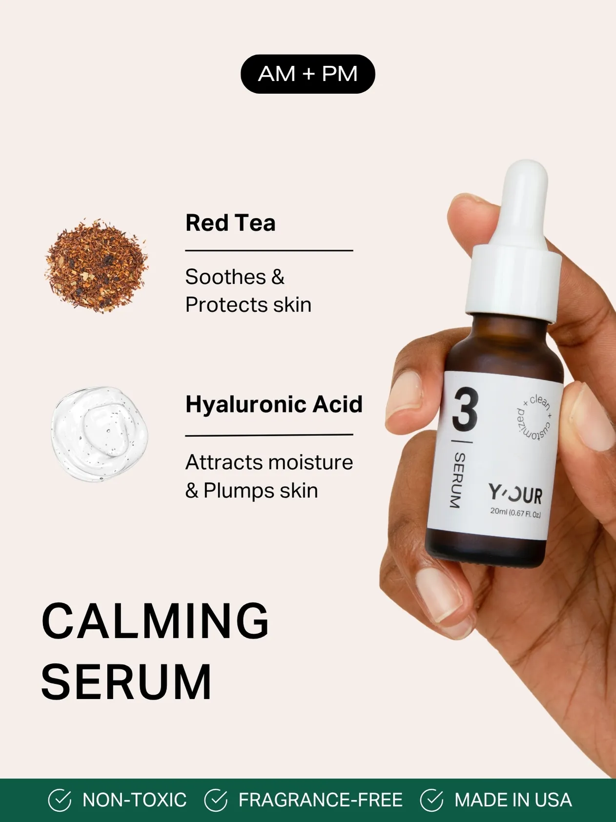 Y'OUR 4-step personalized skincare curated to your unique skin's needs