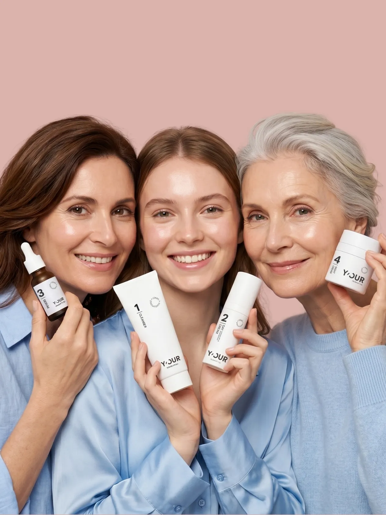 Y'OUR 4-step personalized skincare curated to your unique skin's needs